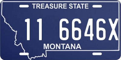 MT license plate 116646X