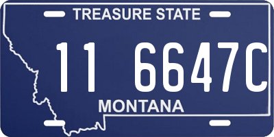 MT license plate 116647C