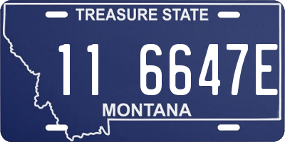 MT license plate 116647E