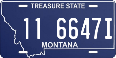 MT license plate 116647I