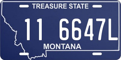 MT license plate 116647L