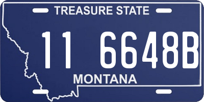 MT license plate 116648B