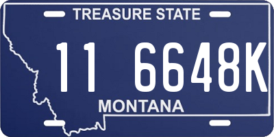 MT license plate 116648K
