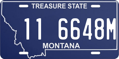 MT license plate 116648M
