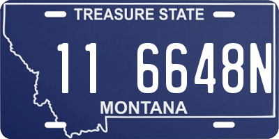 MT license plate 116648N
