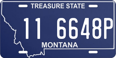 MT license plate 116648P