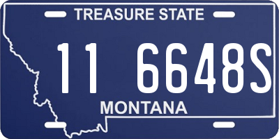 MT license plate 116648S
