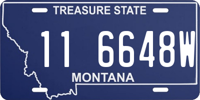 MT license plate 116648W