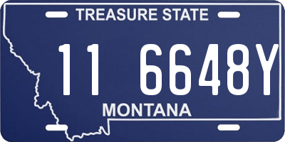 MT license plate 116648Y