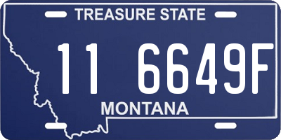 MT license plate 116649F