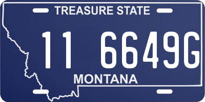 MT license plate 116649G