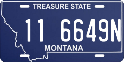 MT license plate 116649N