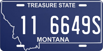 MT license plate 116649S