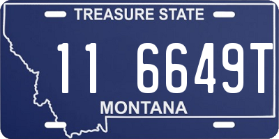 MT license plate 116649T