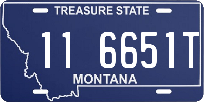 MT license plate 116651T