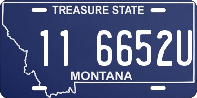 MT license plate 116652U