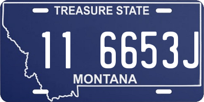 MT license plate 116653J