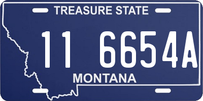 MT license plate 116654A