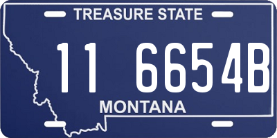 MT license plate 116654B