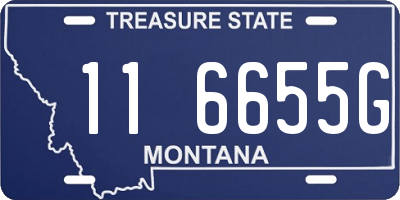 MT license plate 116655G