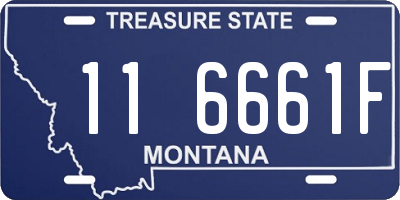 MT license plate 116661F