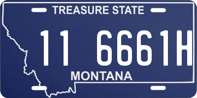 MT license plate 116661H