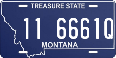 MT license plate 116661Q