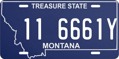 MT license plate 116661Y