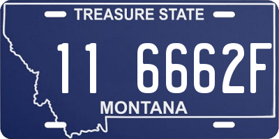 MT license plate 116662F