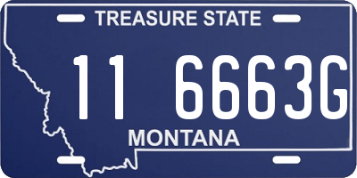 MT license plate 116663G