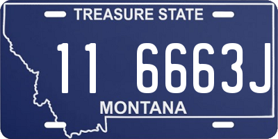 MT license plate 116663J