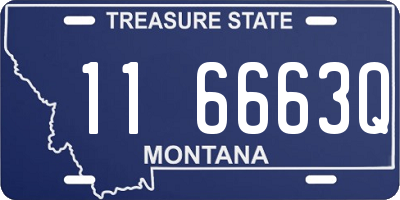 MT license plate 116663Q