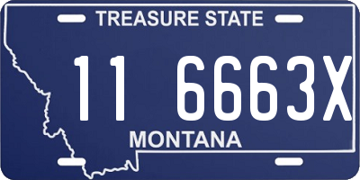 MT license plate 116663X