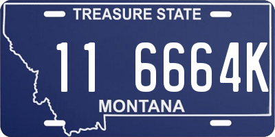 MT license plate 116664K