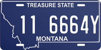 MT license plate 116664Y