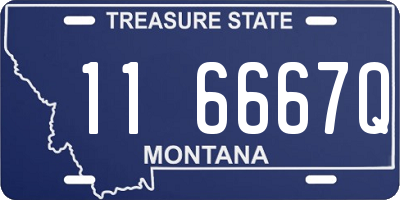 MT license plate 116667Q