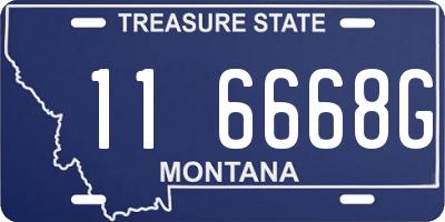 MT license plate 116668G