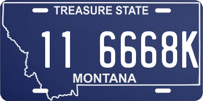MT license plate 116668K