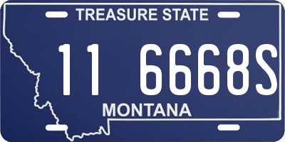 MT license plate 116668S