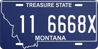MT license plate 116668X