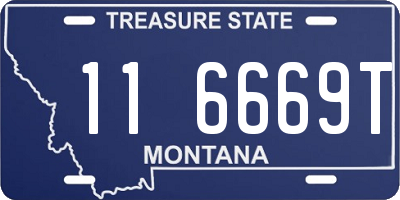 MT license plate 116669T