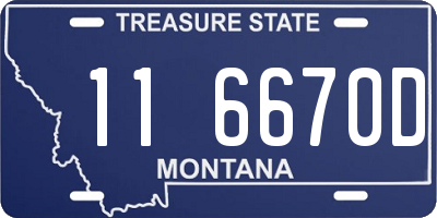 MT license plate 116670D