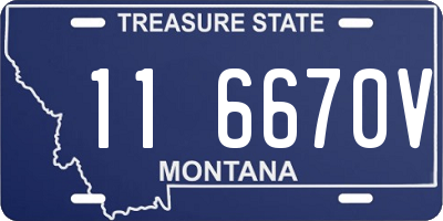 MT license plate 116670V