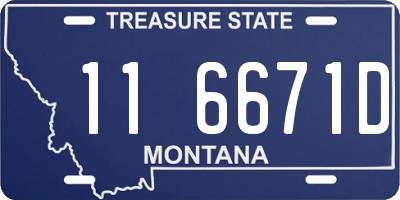 MT license plate 116671D