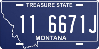 MT license plate 116671J