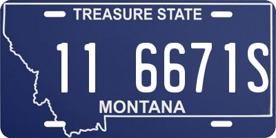 MT license plate 116671S