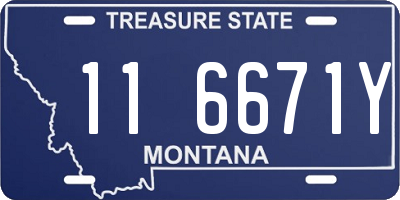 MT license plate 116671Y