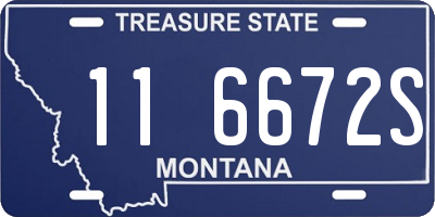 MT license plate 116672S