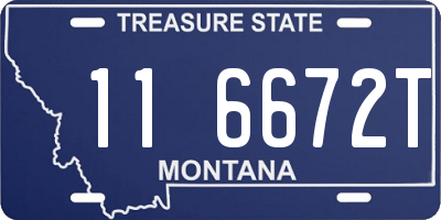 MT license plate 116672T