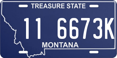 MT license plate 116673K